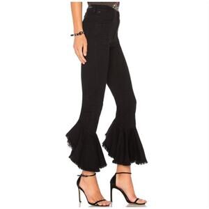 Citizens of Humanity Drew Flounce High Rise Flare Jeans Black Size 25